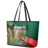 Mexico Independence Day 2025 Leather Tote Bag 215th Anniversary Estados Unidos Mexicanos - Wonder Print Shop