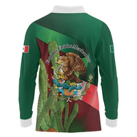 Mexico Independence Day 2025 Long Sleeve Polo Shirt 215th Anniversary Estados Unidos Mexicanos - Wonder Print Shop