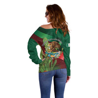 Mexico Independence Day 2025 Off Shoulder Sweater 215th Anniversary Estados Unidos Mexicanos - Wonder Print Shop