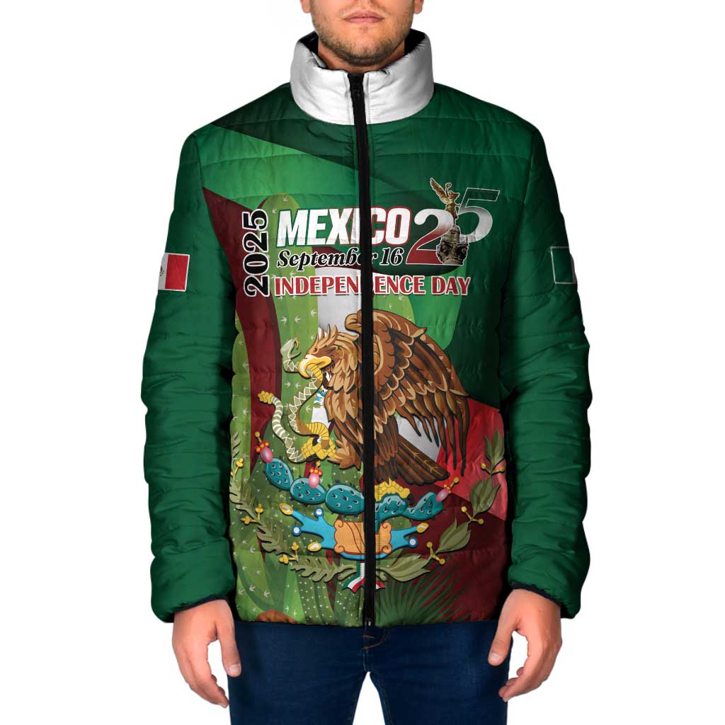 Mexico Independence Day 2025 Padded Jacket 215th Anniversary Estados Unidos Mexicanos - Wonder Print Shop