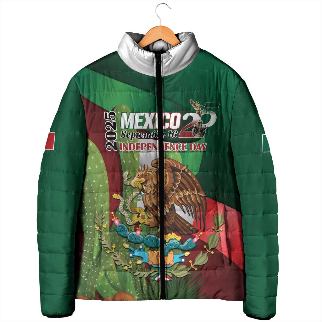 Mexico Independence Day 2025 Padded Jacket 215th Anniversary Estados Unidos Mexicanos - Wonder Print Shop