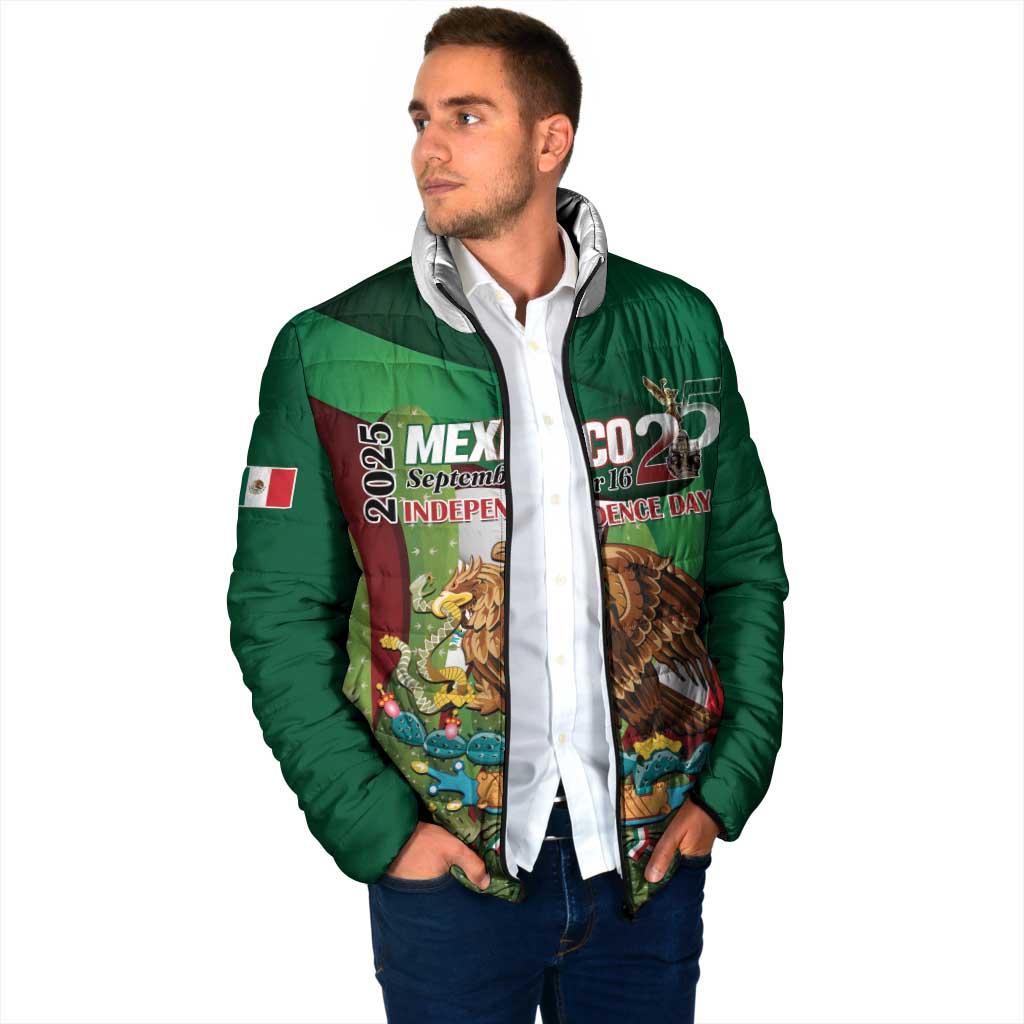 Mexico Independence Day 2025 Padded Jacket 215th Anniversary Estados Unidos Mexicanos - Wonder Print Shop