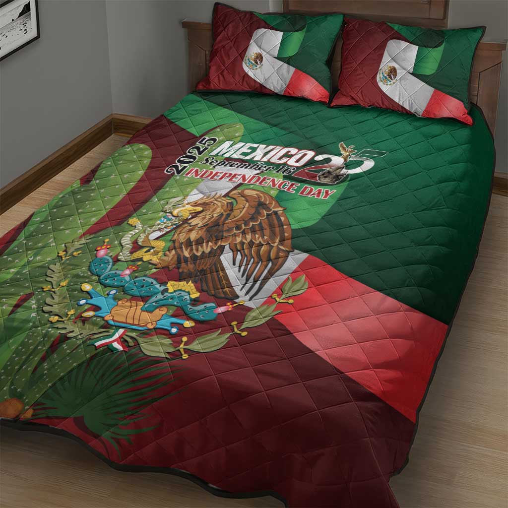 Mexico Independence Day 2025 Quilt Bed Set 215th Anniversary Estados Unidos Mexicanos - Wonder Print Shop