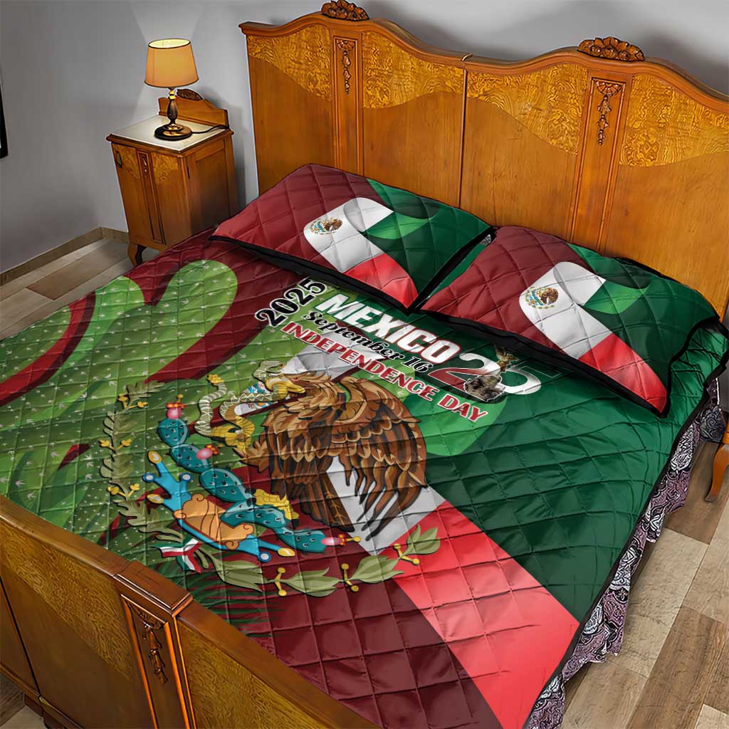 Mexico Independence Day 2025 Quilt Bed Set 215th Anniversary Estados Unidos Mexicanos - Wonder Print Shop