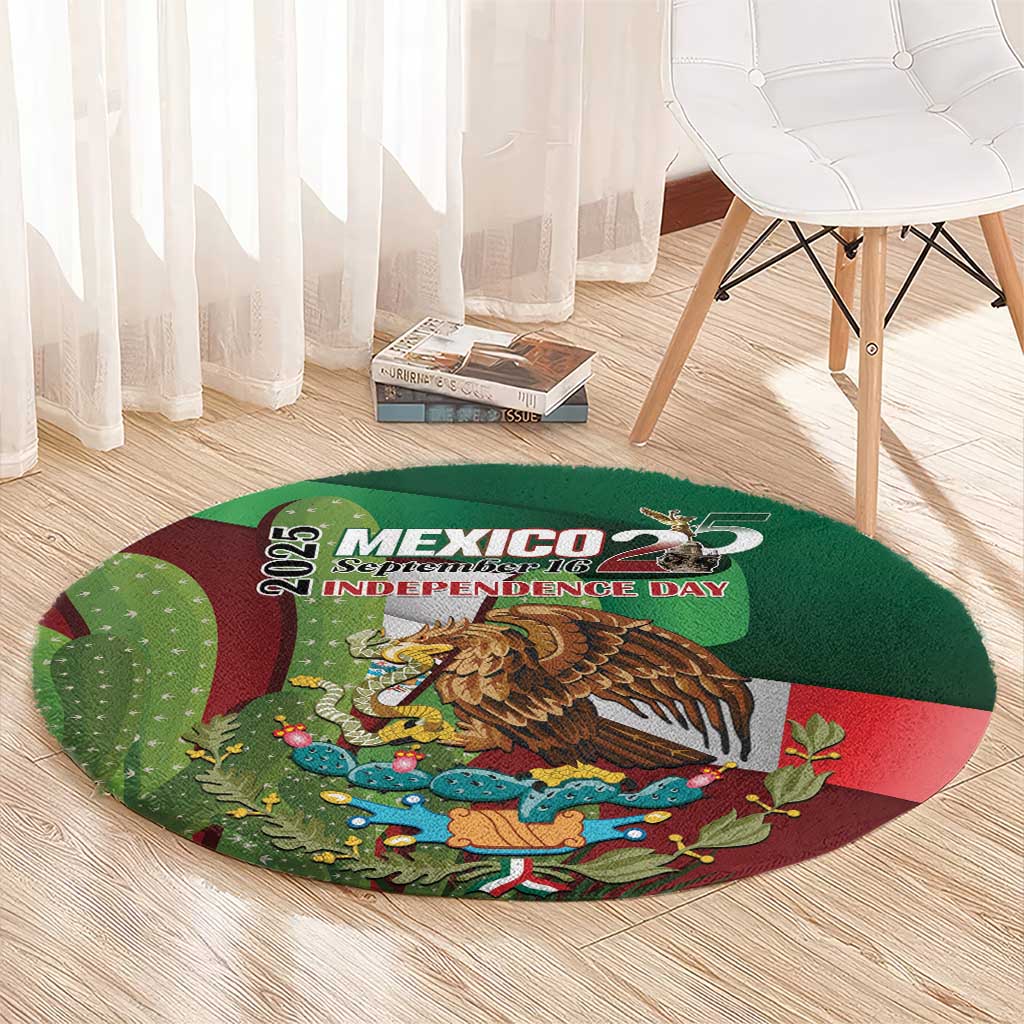 Mexico Independence Day 2025 Round Carpet 215th Anniversary Estados Unidos Mexicanos - Wonder Print Shop
