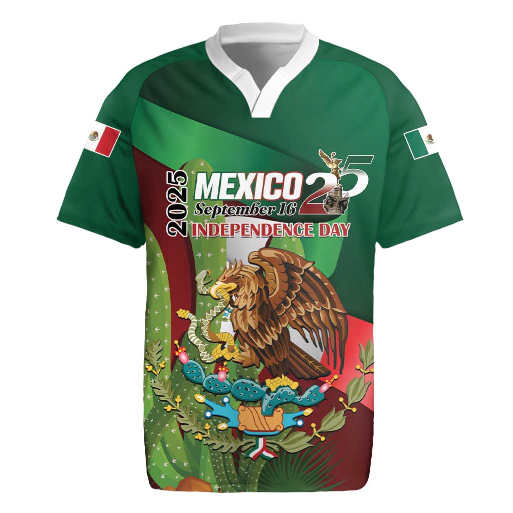 Mexico Independence Day 2025 Rugby Jersey 215th Anniversary Estados Unidos Mexicanos - Wonder Print Shop