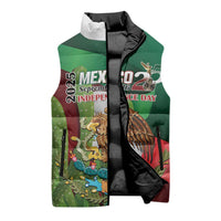Mexico Independence Day 2025 Sleeveless Puffer Jacket 215th Anniversary Estados Unidos Mexicanos - Wonder Print Shop