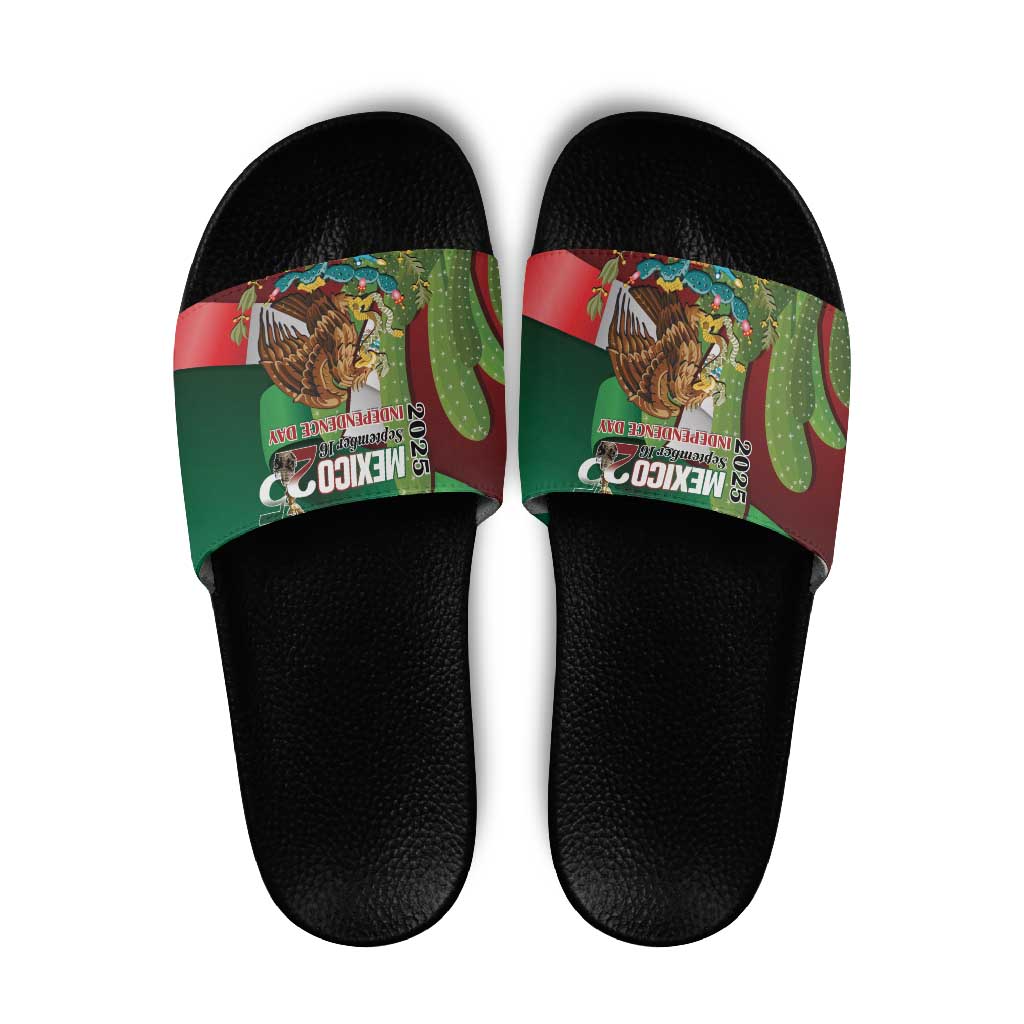 Mexico Independence Day 2025 Slide Sandals 215th Anniversary Estados Unidos Mexicanos - Wonder Print Shop