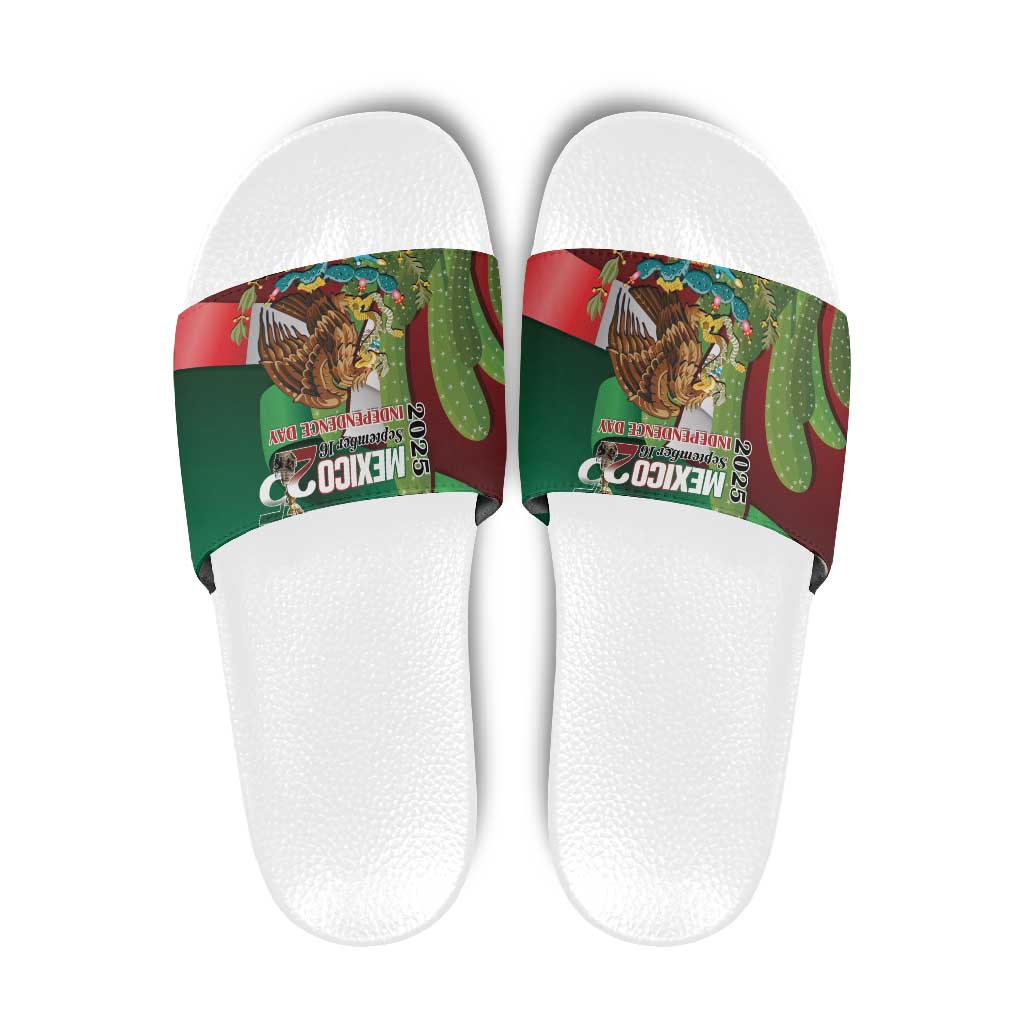 Mexico Independence Day 2025 Slide Sandals 215th Anniversary Estados Unidos Mexicanos - Wonder Print Shop