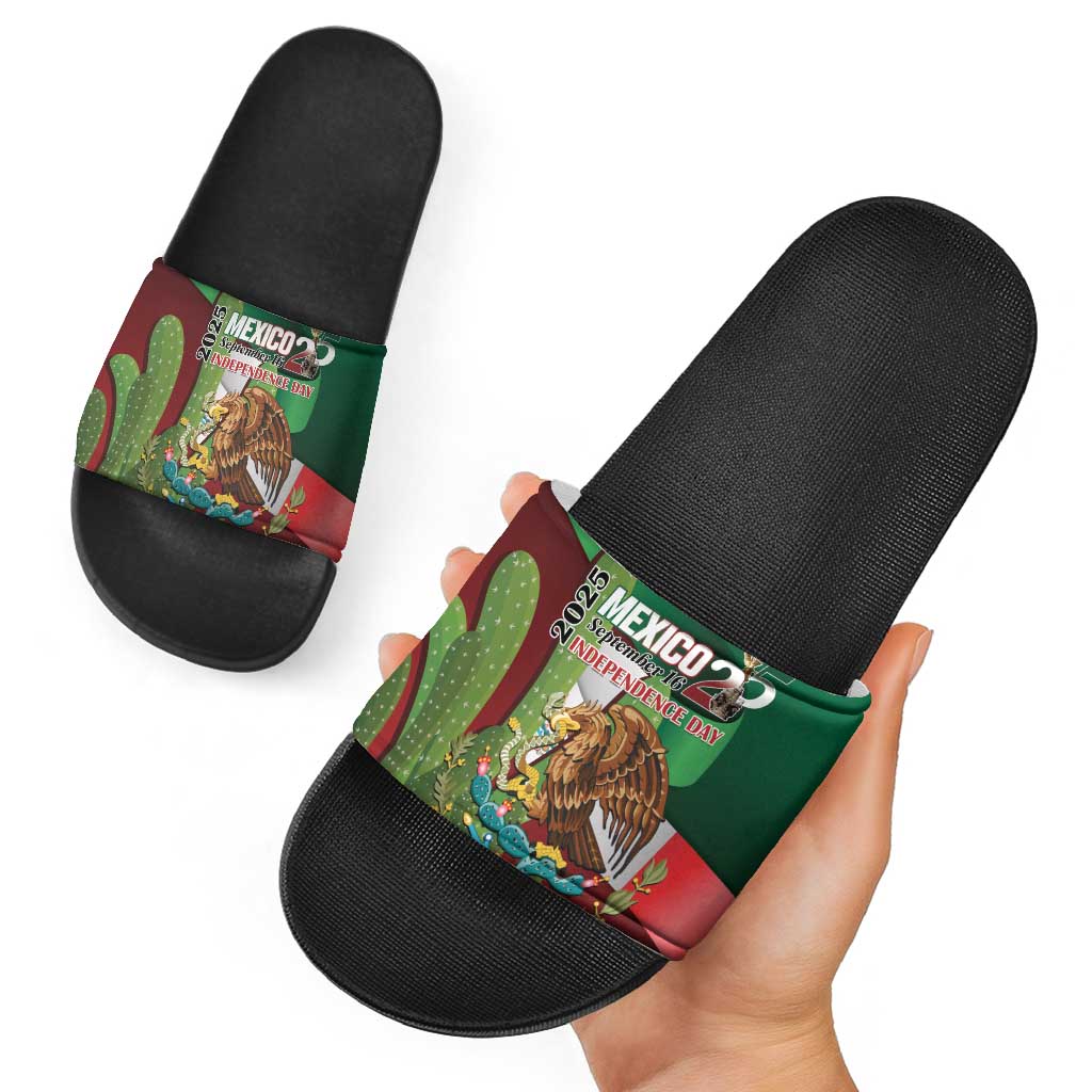 Mexico Independence Day 2025 Slide Sandals 215th Anniversary Estados Unidos Mexicanos - Wonder Print Shop
