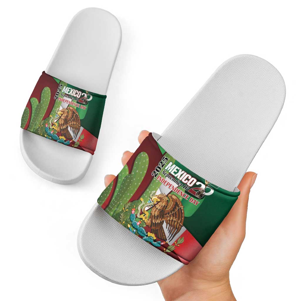 Mexico Independence Day 2025 Slide Sandals 215th Anniversary Estados Unidos Mexicanos - Wonder Print Shop