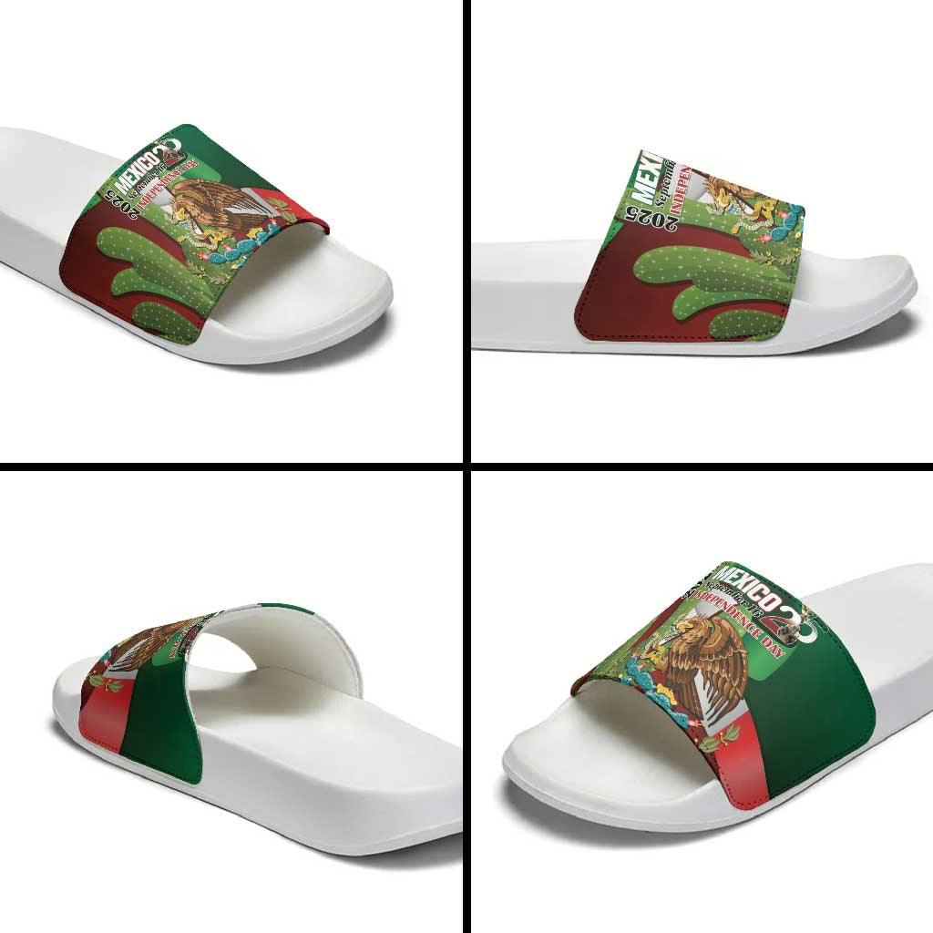 Mexico Independence Day 2025 Slide Sandals 215th Anniversary Estados Unidos Mexicanos - Wonder Print Shop