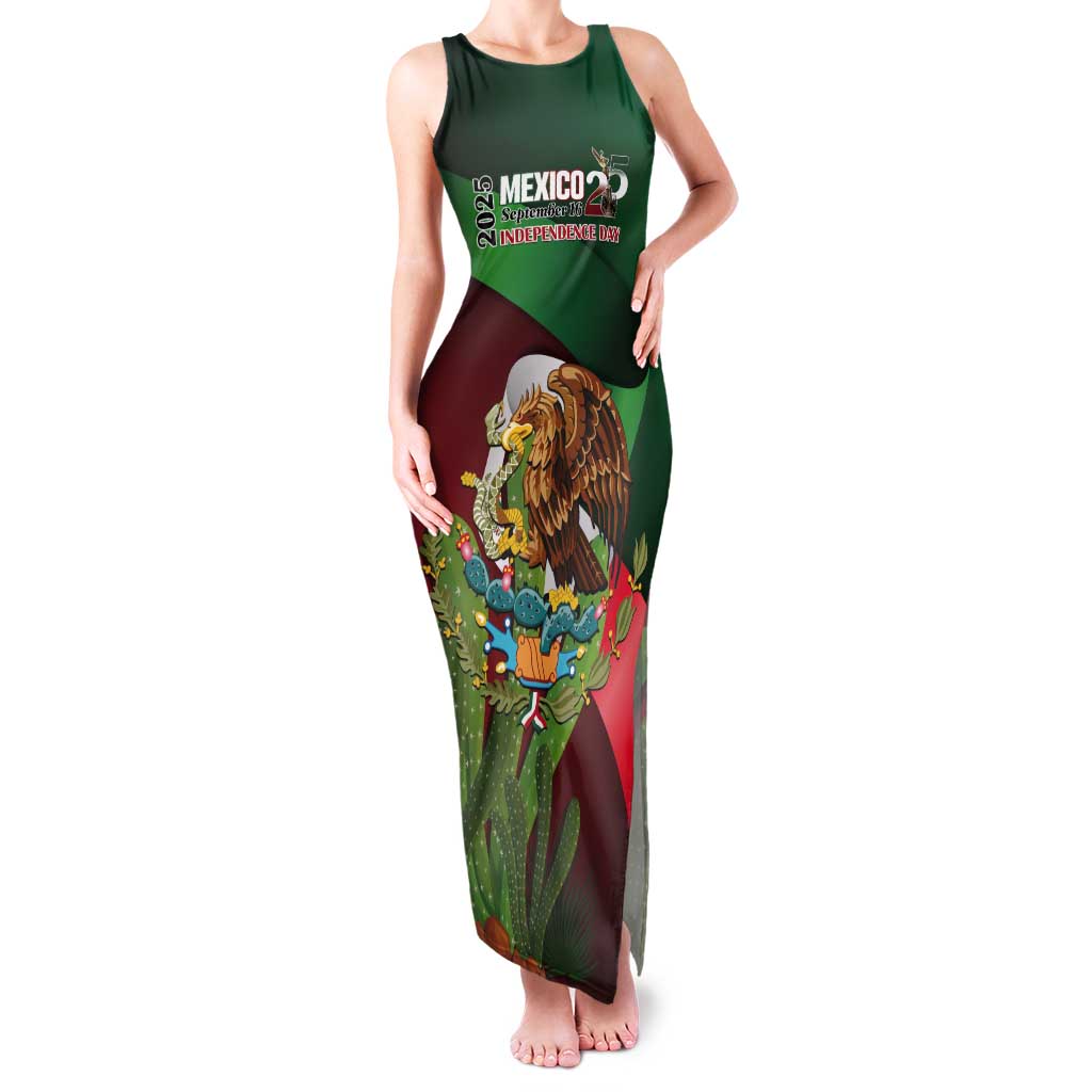 Mexico Independence Day 2025 Tank Maxi Dress 215th Anniversary Estados Unidos Mexicanos - Wonder Print Shop