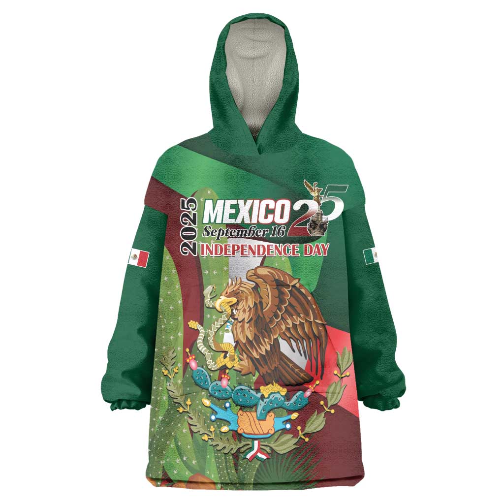 Mexico Independence Day 2025 Wearable Blanket Hoodie 215th Anniversary Estados Unidos Mexicanos - Wonder Print Shop