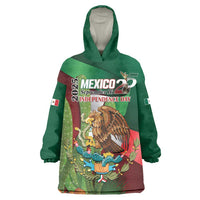 Mexico Independence Day 2025 Wearable Blanket Hoodie 215th Anniversary Estados Unidos Mexicanos - Wonder Print Shop