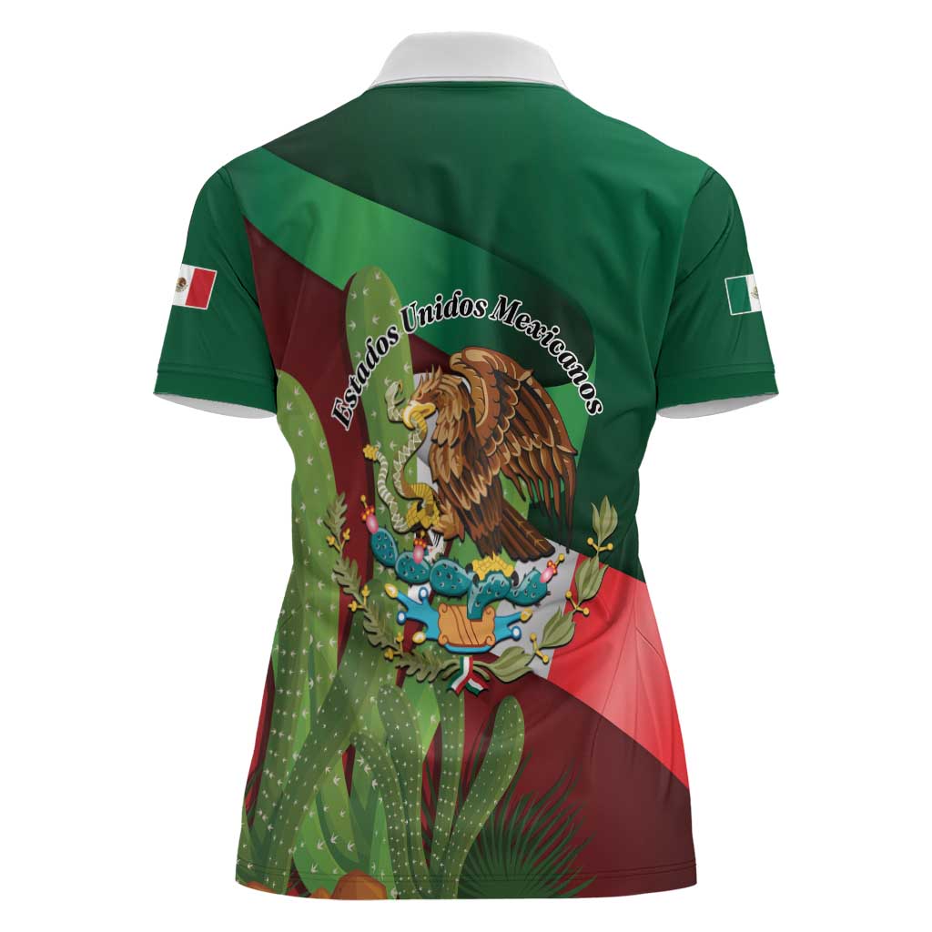 Mexico Independence Day 2025 Women Polo Shirt 215th Anniversary Estados Unidos Mexicanos - Wonder Print Shop