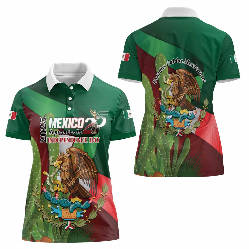Mexico Independence Day 2025 Women Polo Shirt 215th Anniversary Estados Unidos Mexicanos - Wonder Print Shop