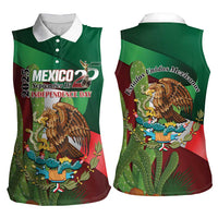 Mexico Independence Day 2025 Women Sleeveless Polo Shirt 215th Anniversary Estados Unidos Mexicanos - Wonder Print Shop
