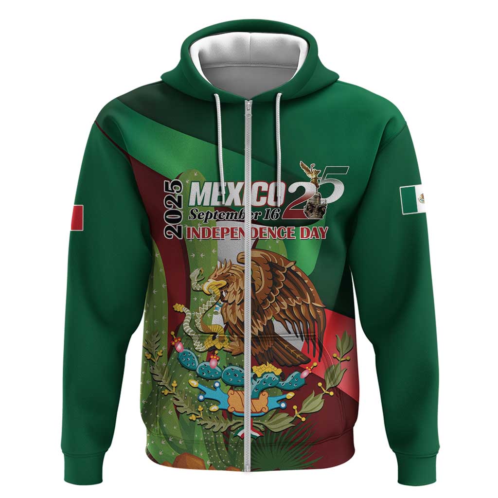 Mexico Independence Day 2025 Zip Hoodie 215th Anniversary Estados Unidos Mexicanos - Wonder Print Shop