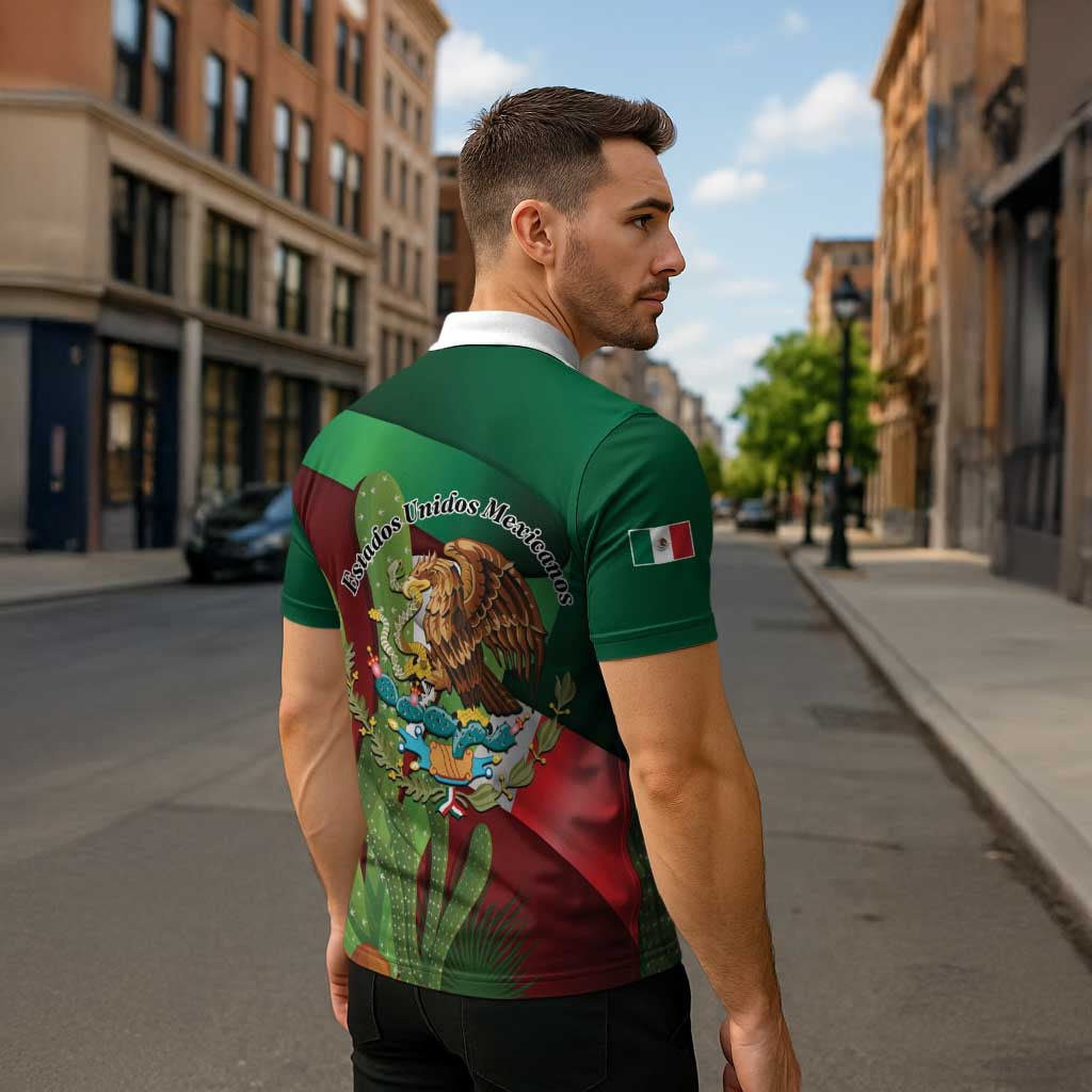 Mexico Independence Day 2025 Zipper Polo Shirt 215th Anniversary Estados Unidos Mexicanos - Wonder Print Shop