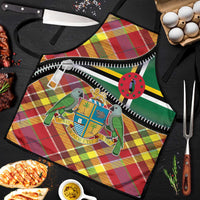 Dominica Creole Day Apron Madras Pattern Zipper Stylized - Wonder Print Shop