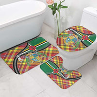 Dominica Creole Day Bathroom Set Madras Pattern Zipper Stylized - Wonder Print Shop