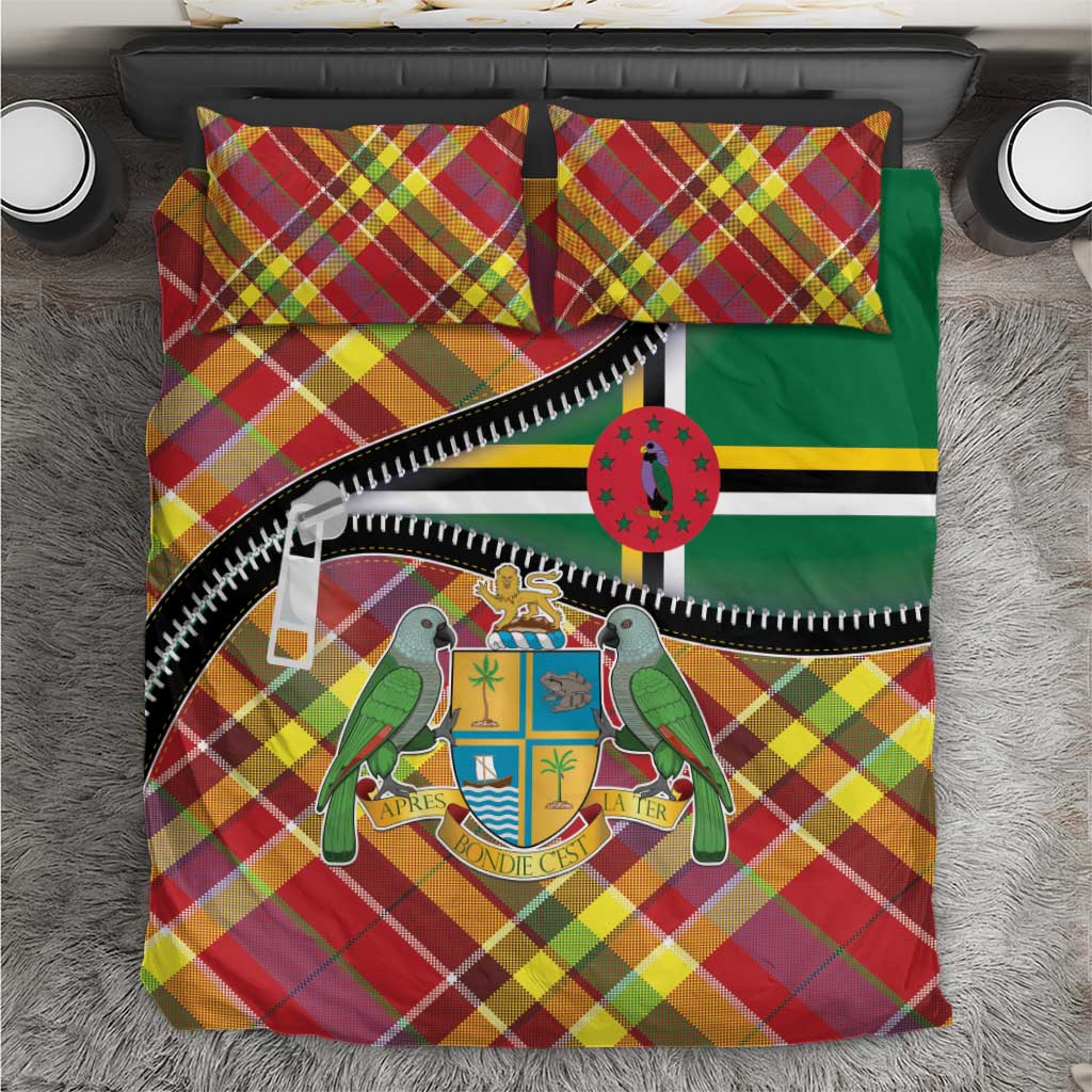 Dominica Creole Day Bedding Set Madras Pattern Zipper Stylized - Wonder Print Shop