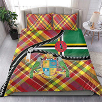 Dominica Creole Day Bedding Set Madras Pattern Zipper Stylized - Wonder Print Shop