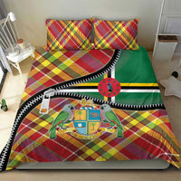Dominica Creole Day Bedding Set Madras Pattern Zipper Stylized - Wonder Print Shop
