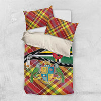 Dominica Creole Day Bedding Set Madras Pattern Zipper Stylized - Wonder Print Shop