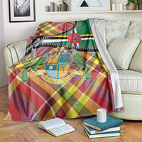 Dominica Creole Day Blanket Madras Pattern Zipper Stylized - Wonder Print Shop