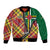 Dominica Creole Day Bomber Jacket Madras Pattern Zipper Stylized - Wonder Print Shop