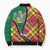 Dominica Creole Day Bomber Puffer Jacket Madras Pattern Zipper Stylized - Wonder Print Shop