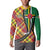 Dominica Creole Day Button Sweatshirt Madras Pattern Zipper Stylized - Wonder Print Shop