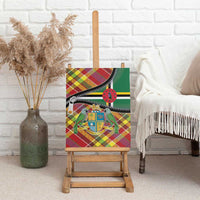 Dominica Creole Day Canvas Wall Art Madras Pattern Zipper Stylized - Wonder Print Shop