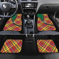 Dominica Creole Day Car Mats Madras Pattern Zipper Stylized - Wonder Print Shop