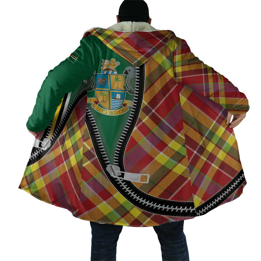 Dominica Creole Day Cloak Madras Pattern Zipper Stylized - Wonder Print Shop