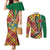 Dominica Creole Day Couples Matching Mermaid Dress and Long Sleeve Button Shirt Madras Pattern Zipper Stylized - Wonder Print Shop