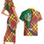 Dominica Creole Day Couples Matching Short Sleeve Bodycon Dress and Hawaiian Shirt Madras Pattern Zipper Stylized - Wonder Print Shop