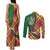 Dominica Creole Day Couples Matching Tank Maxi Dress and Long Sleeve Button Shirt Madras Pattern Zipper Stylized - Wonder Print Shop