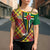 Dominica Creole Day Cross Shoulder Shirt Madras Pattern Zipper Stylized - Wonder Print Shop