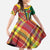 Dominica Creole Day Family Matching Off The Shoulder Long Sleeve Dress and Hawaiian Shirt Madras Pattern Zipper Stylized - Wonder Print Shop