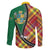Dominica Creole Day Family Matching Off The Shoulder Long Sleeve Dress and Hawaiian Shirt Madras Pattern Zipper Stylized - Wonder Print Shop