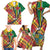 Dominica Creole Day Family Matching Short Sleeve Bodycon Dress and Hawaiian Shirt Madras Pattern Zipper Stylized - Wonder Print Shop