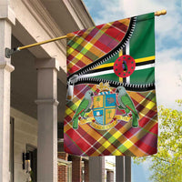 Dominica Creole Day Garden Flag Madras Pattern Zipper Stylized - Wonder Print Shop
