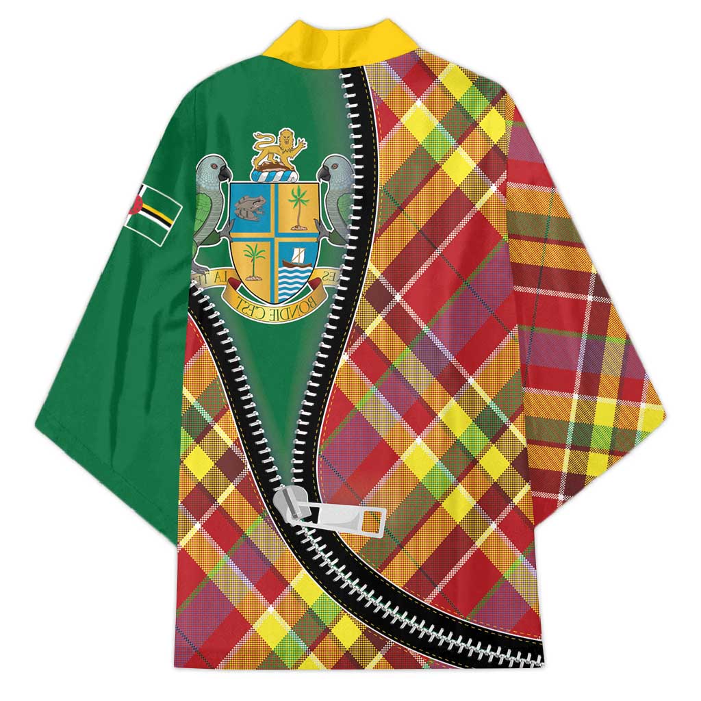 Dominica Creole Day Kimono Madras Pattern Zipper Stylized - Wonder Print Shop