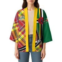 Dominica Creole Day Kimono Madras Pattern Zipper Stylized - Wonder Print Shop