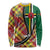 Dominica Creole Day Long Sleeve Shirt Madras Pattern Zipper Stylized - Wonder Print Shop