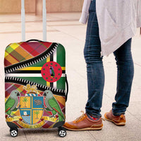 Dominica Creole Day Luggage Cover Madras Pattern Zipper Stylized - Wonder Print Shop