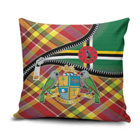 Dominica Creole Day Pillow Cover Madras Pattern Zipper Stylized - Wonder Print Shop